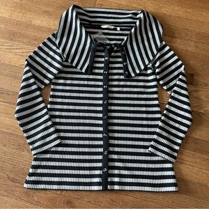 Soft Surroundings Long Sleeve Thermal Top Collar Button Down Size Small